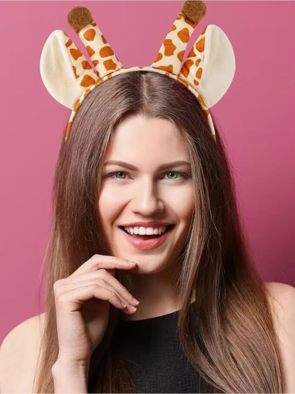 Giraffe Costume!🦒🧡👯‍♀️ Long Sleeve Dress with Ears Headband - Picture 10 of 11